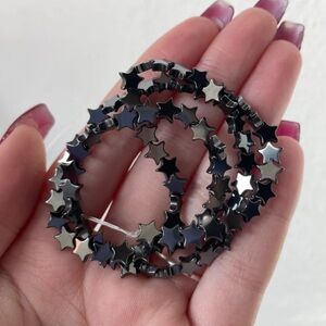 Hematite Star Bead Strand